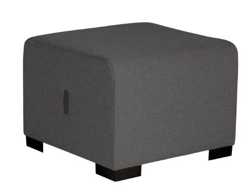 Pouf 1 place - Structure bois (pin) - Assise mousse polyuréthane - Revêtement tissu - Anti feu - Normé OEKO TEX - Patins antidérapants_1