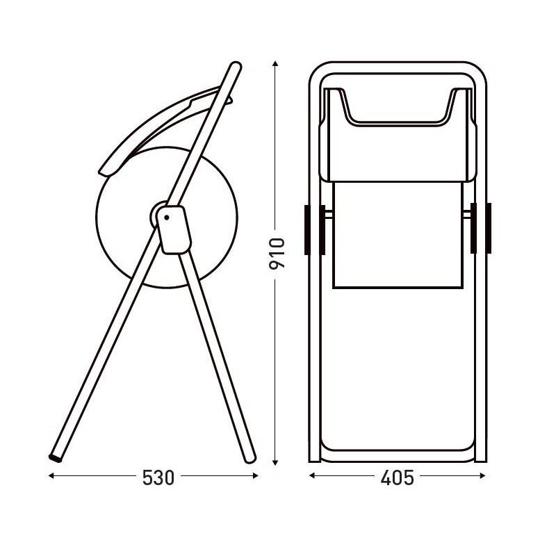 Support bobine essuie-tout sur pied - Scie plastique intégrée - 600022002_1