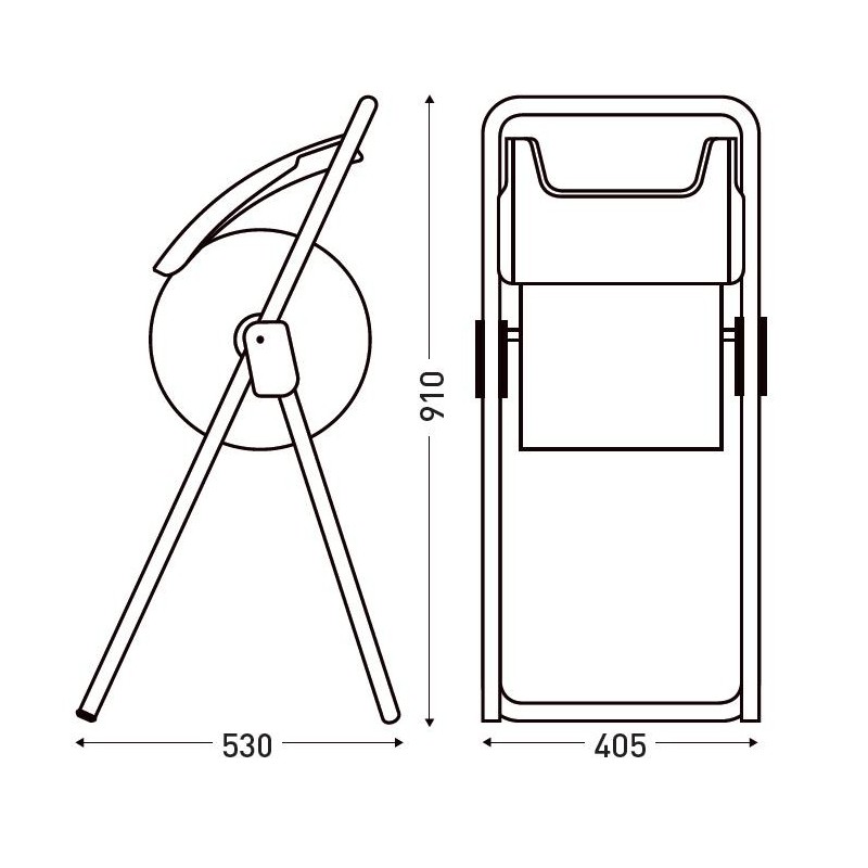 Support bobine essuie-tout sur pied - Scie plastique intégrée - 600022002_1