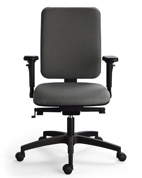 Tasko - chaise de bureau ergonomique - Sitis - roulettes design blanches - assise et dossier tissu ajustables_1
