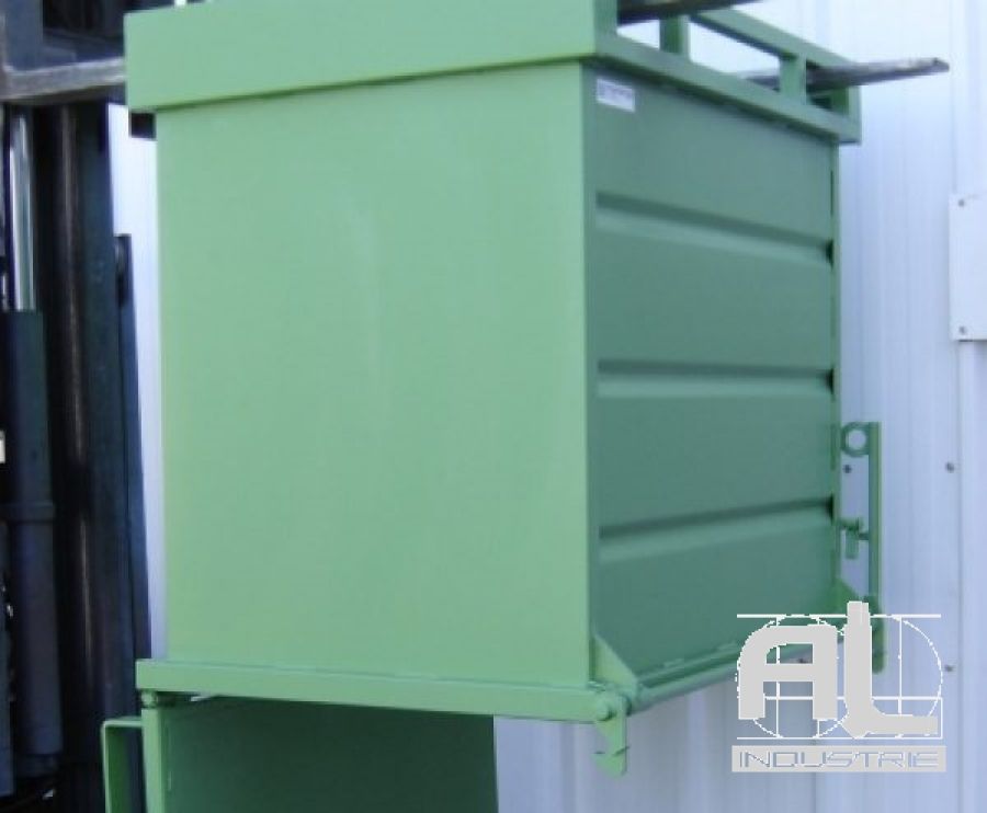Benne à fond ouvrant - AL Industrie - 500 L - Conception et fabrication française, gerbable et polyvalente_1
