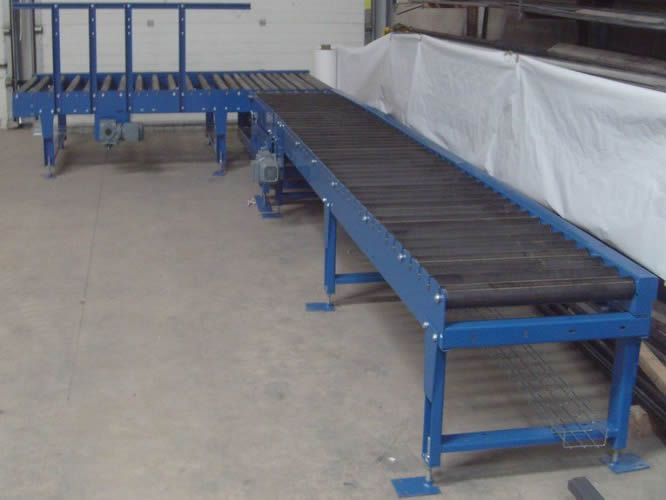 Convoyeur à rouleaux commandés pour charges lourdes - Vitesse fixe 8 à 30 m/min - Rouleaux en acier motorisés_1