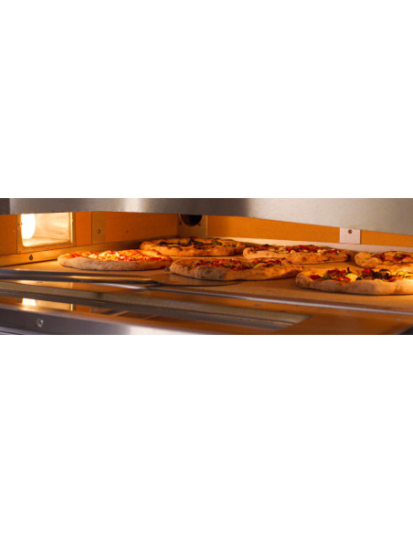 Four à pizzas Moretti Forni AMALFI 2A/P - 2x6 pizzas, chambre en pierre réfractaire et fonctions programmables_1
