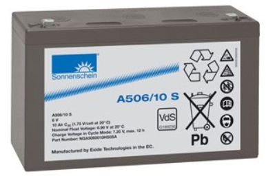 Batterie Gel dryfit A506/10 S 6V 10Ah Sonnenschein_1