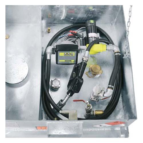 Citerne mobile galvanisée 450 litres GRV pour gazole et GNR - homologation ADR, double paroi et capot sécurisable_1