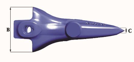 Dents de godet Turnkey TKN11 PR - Référence TKN11 PR, 21.85 Kg, dimensions précises_1