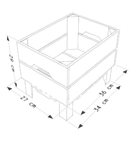 Caisse jardinière en bois L2 - Simply à box - L36 x H29 x P27 cm - Bois brut et 6 coloris de lasure à l'eau_1