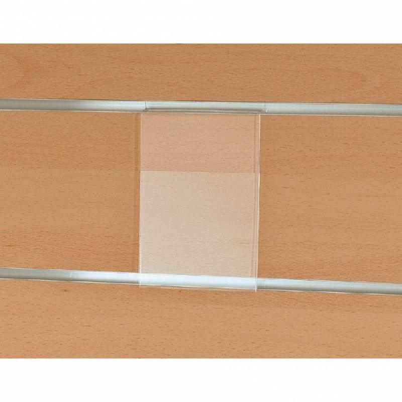 Porte-affiche A6 vertical - fond rainuré - PET transparent 0.6mm_1