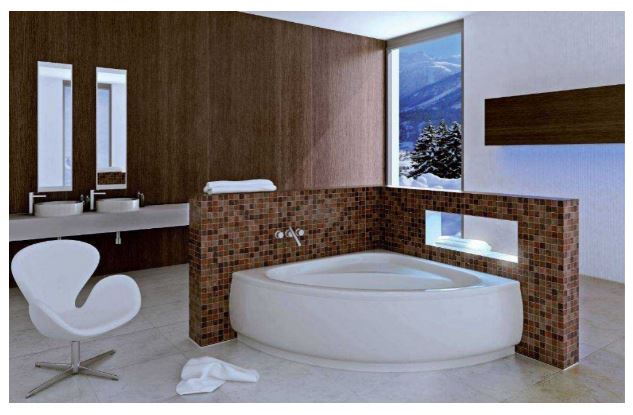 BAIGNOIRE D'ANGLE VENEZIA 148X148 CM AVEC TABLIER_1