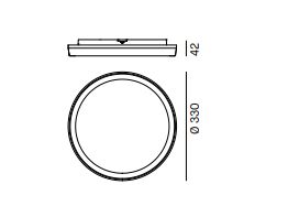 Hublot plafonnier rond 24W - IP65 - IK08 - 330mm diamètre - Diffuseur opale_1