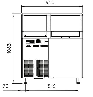 Machine à glace en grains Scotsman - 200 kg/24 h - Finition inox - Stockage 55 kg - AF 206 WS_1