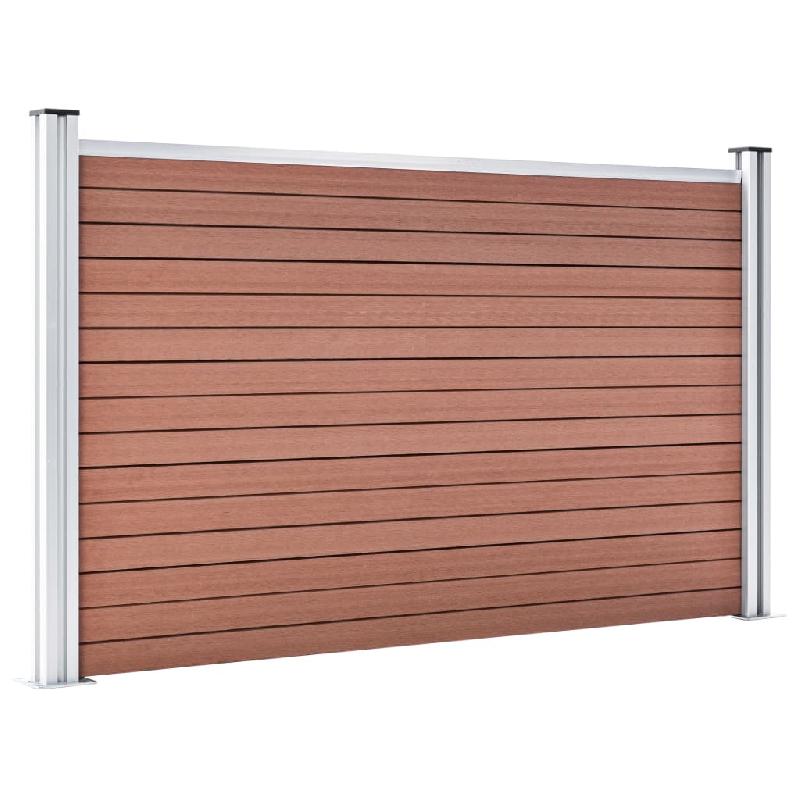 Vidaxl clôture de jardin wpc 180x105 cm marron 49072_1