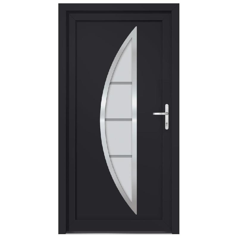 Vidaxl porte d'entrée anthracite 98x190 cm pvc 3187880_1