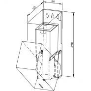 WP 102E-7 - Borne de distribution de gel intelligente en acier inoxydable - Wagner - Dimensions : 86 x 298 x 121 mm_1