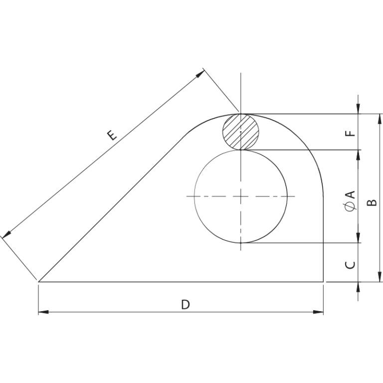 Anneau de levage standard articulé à souder - REF : 40070 - Acier - Capacité 0,5t à 6t - Conformité CE_1