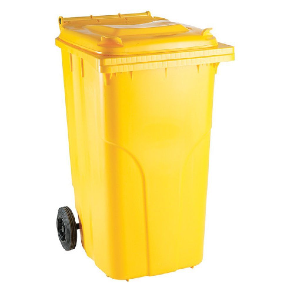 Conteneur poubelle 240L - Jaune ou Noir - Résistant aux UV, infrarouges et acides - Norme DIN EN 840-1_1