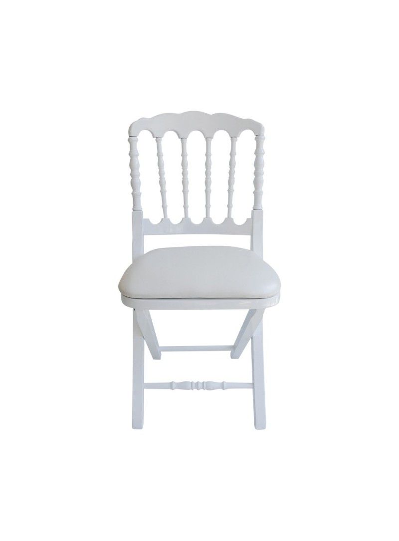 Napoléon iii - chaise pliante - vif furniture - blanc_1