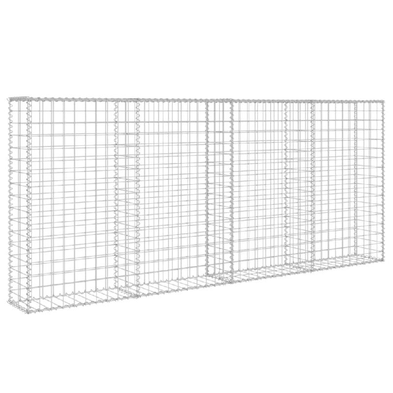 Vidaxl mur à gabion avec couvercles acier galvanisé 200 x 20 x 85 cm 143580_1