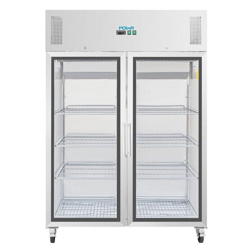 Armoire réfrigérée positive - 2 portes vitrées - GN 2/1 - 770 L | Polar - CW198_1