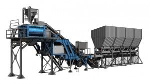 Centrale à béton avec 120 m3/h de capacité théorique et 3 m3 par gâchée - Euromix 120 SM Rheinmix_1