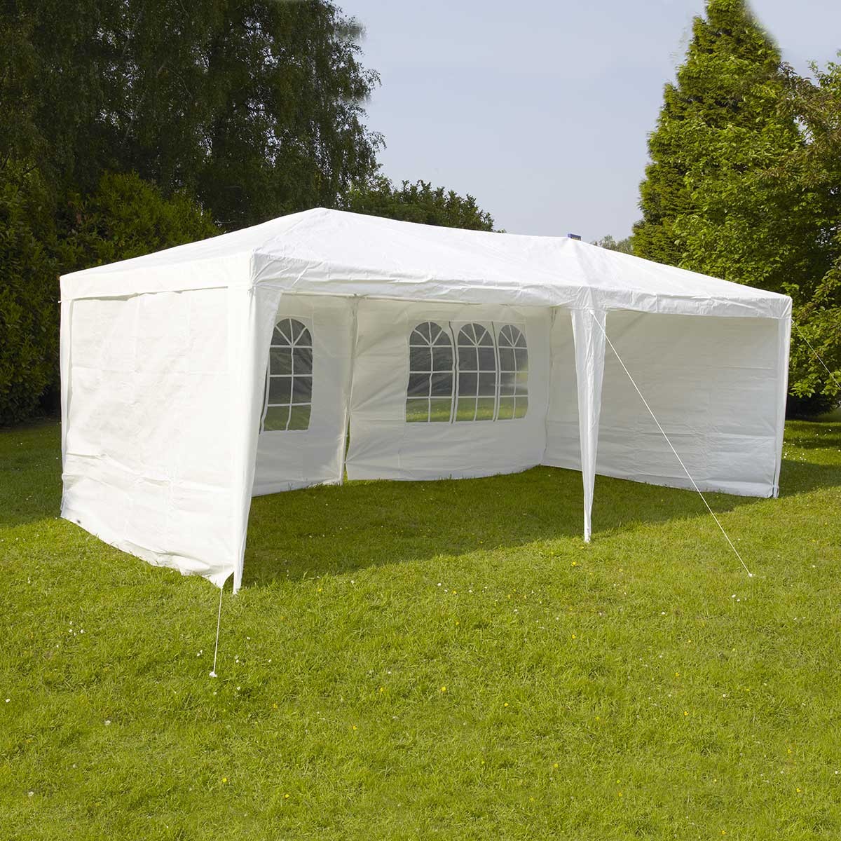 Chapiteau 3x6m - Barnum de jardin 18m² - Toile imperméable 180g/m² avec murs amovibles_1