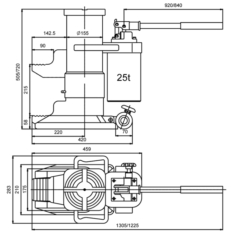 Cric hydraulique à patte de levage - REF : 63400_1
