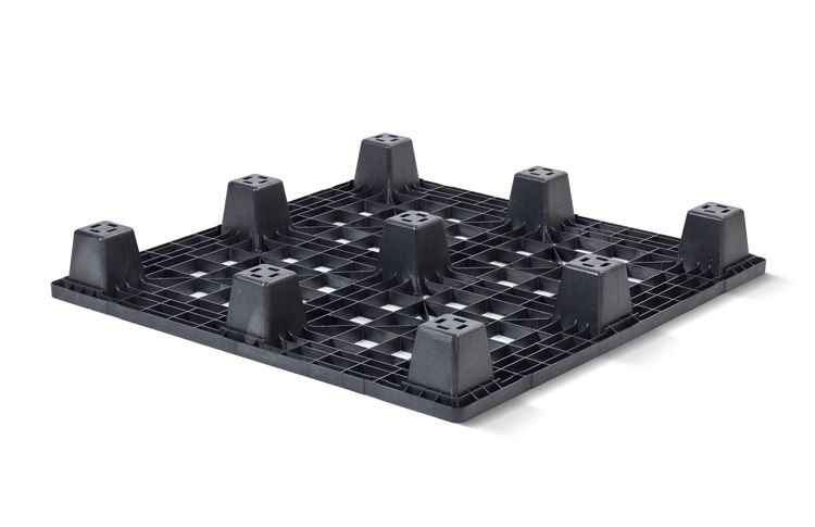 Palette plastique légère Planetpal Mix 11A40 LB9FR - Ref PA-LE-0130 - 1140x1140mm, ajourée avec rebords, charge statique 2500kg_1