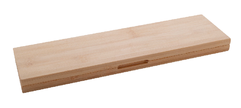 Set de couteaux en bambou - 2 couteaux en acier inoxydable avec manches en bambou - boîte en bambou avec fermeture magnétique_1