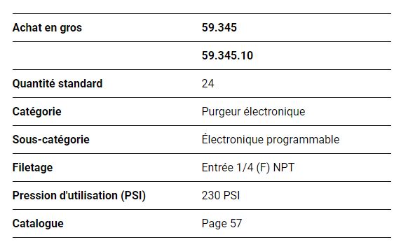 Purgeur automatique - Topring - 230 PSI - 59.345.24 - électronique compact avec filtre Y_1