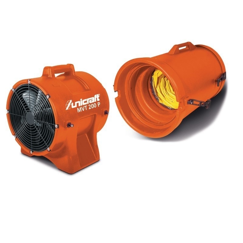 Ventilateur portable avec tuyau - Unicraft MVT 300 P SET - 6261031 - Débit max 3220 m³/h et moteur 0,75 kW_1