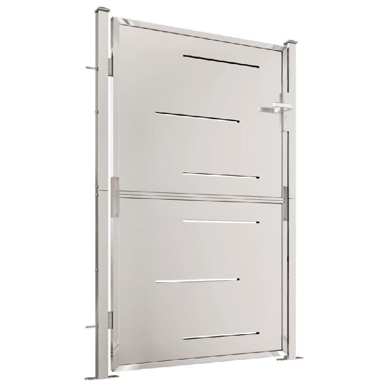 Vidaxl portail de jardin 100x150 cm acier inoxydable 316862_1