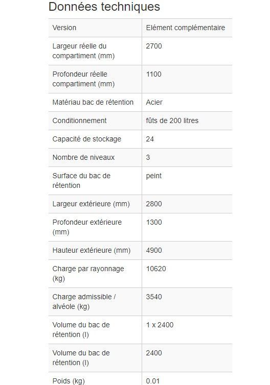 241198W - Rayonnage combi 4 S24-L avec bac de rétention peint - stockage palettes Europe/Chimie avec caillebotis galvanisés_1
