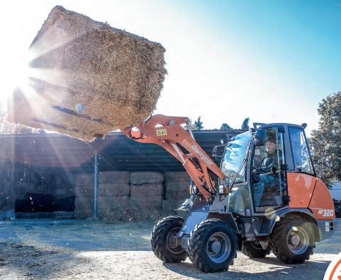 Chargeuse sur pneus compacte articulée - capacité du godet  0,34 - 0,7 m3 - Weycor AR 320_1