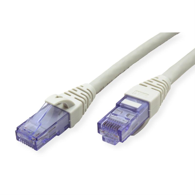 Cordon ROLINE UTP Cat.6A / 10 Gigabit, Component Level, LSOH, gris, 0,3 m_1