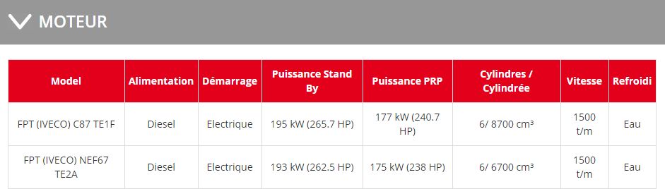GE 225 FSX - Groupe électrogène industriel diesel - Triphasé 204 kVA (163 kW) / 206 kVA (163 kW) - Mosa_1