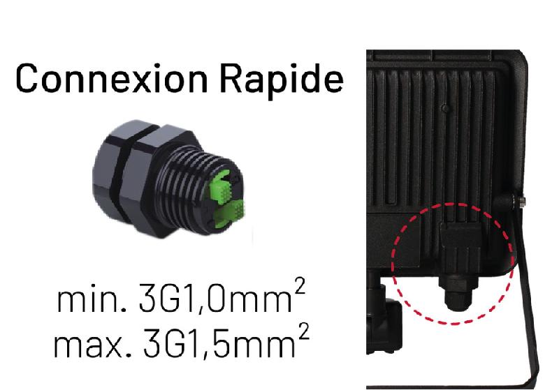 Projecteur mural KREON 2 - IP44, 20W, 4000K, 2000lm, noir mat avec détecteur infrarouge paramétrable_1