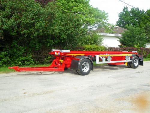 Remorque porte-caisson ou porte-benne - RR19T Ampliroll - freins à disques, suspension mécanique et signalisation LED_1