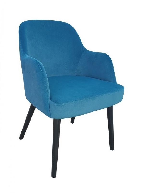 Lot de 2 Fauteuils - pieds bois noirs - SOFIA_1