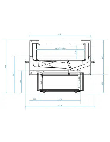 Bac libre-service pour une présentation attrayante de vos produits  - disponible en version ouverte - THUYA_1