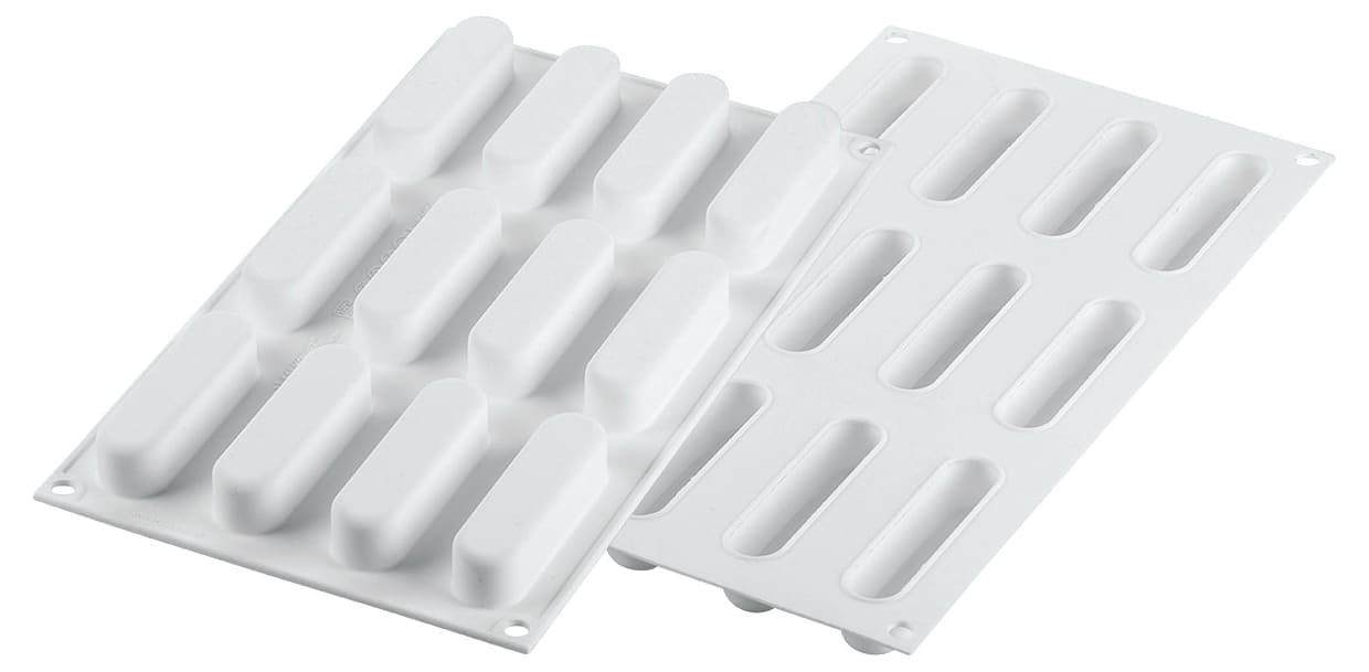 Moule en silicone professionnel pour 6 éclairs - Dimensions plaque 30 x 17,5 cm - Résistance -60°C à +230°C - Silikomart_1