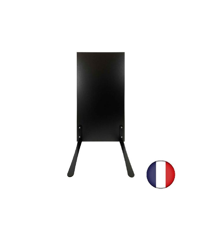 Panneau trottoir avec ardoise sur piétement métal noir effet ressorts - Dimensions 103 x 52 cm - Référence : PFN131NPN_1