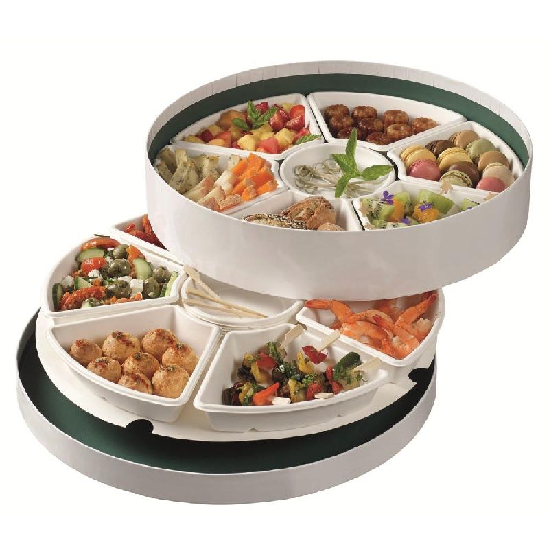 Ravier pour coffret repas Good Morning réf 38661 Bagasse blc 515ml - par 120_1