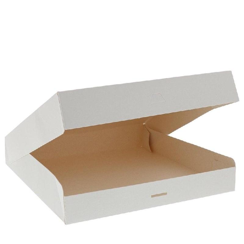 Boîte pâtissière en carton blanc - 29x29x5cm - par 50 - 275 gsm_1