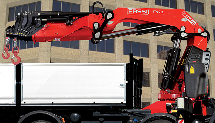 Grue auxiliaire Fassi F990RA XHE-Dynamic - 84,30 tm - 32 m avec Jib - Rotation continue sur couronne dentée_1