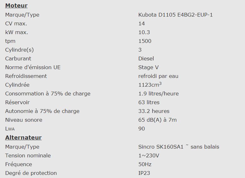 New boy EPS83TDE - 951010813 - Groupe électrogène industriel Europower - 3000 TPM, 50 Hz, 4 temps - 8 kVA max, 7 kVA continu_1