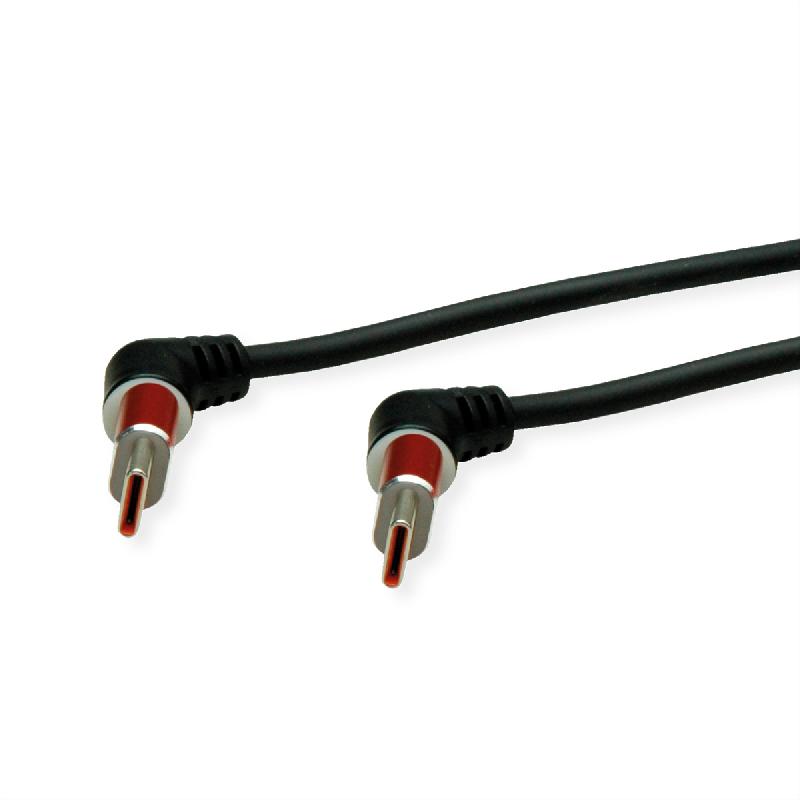 ROLINE Câble USB 2.0, C-C, M/M, rotation à 360°, rouge/noir, 1 m_1