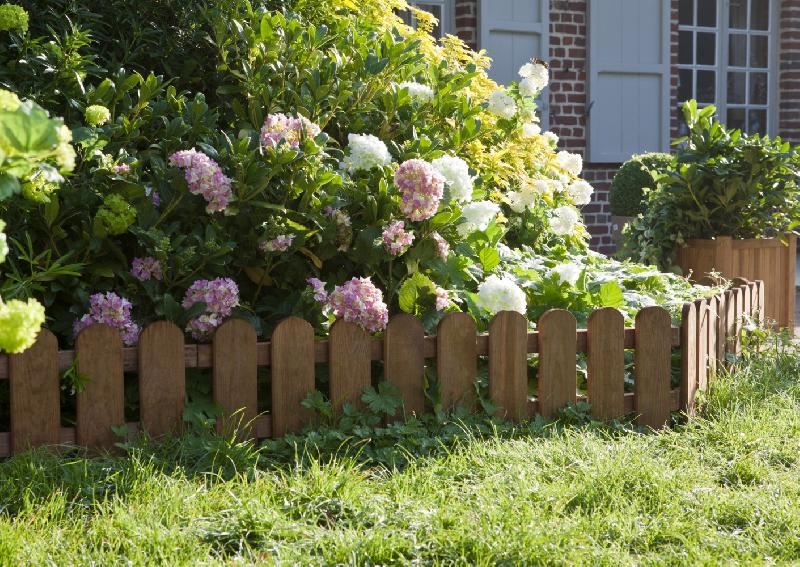 Clôture en bois à planter Panama - Marron, H.45 x L.110 cm_1