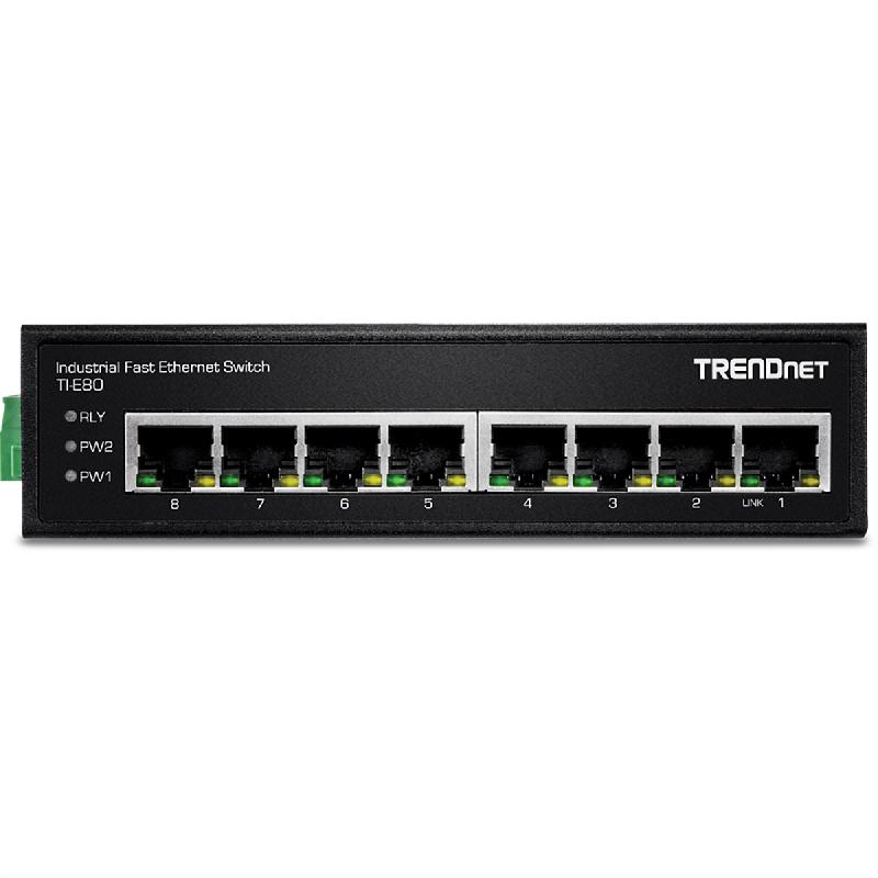 TRENDnet TI-E80 Switch Rail DIN Fast Ethernet industriel à 8 ports_1