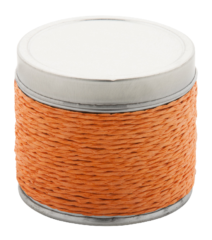 Bougie senteur vanille - parfumée en boîte en étain - couleur orange - 106g_1