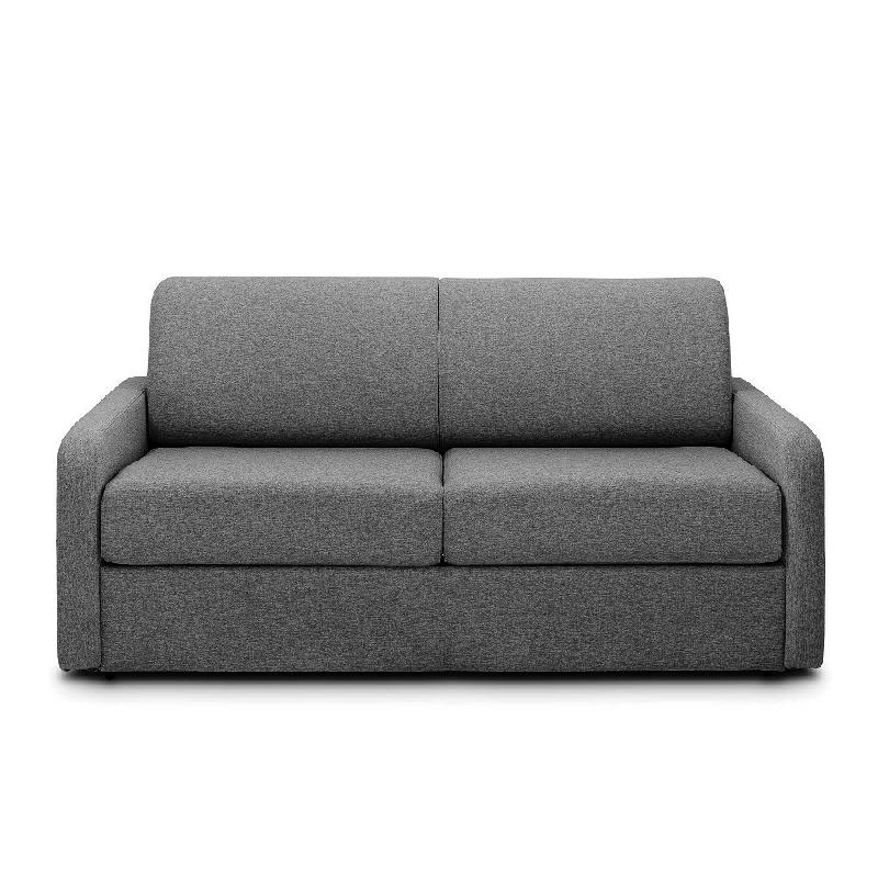 Canapé convertible express Mac Mahon - sommier à lattes 160 cm - matelas 16 cm - tissu tweed gris graphite_1